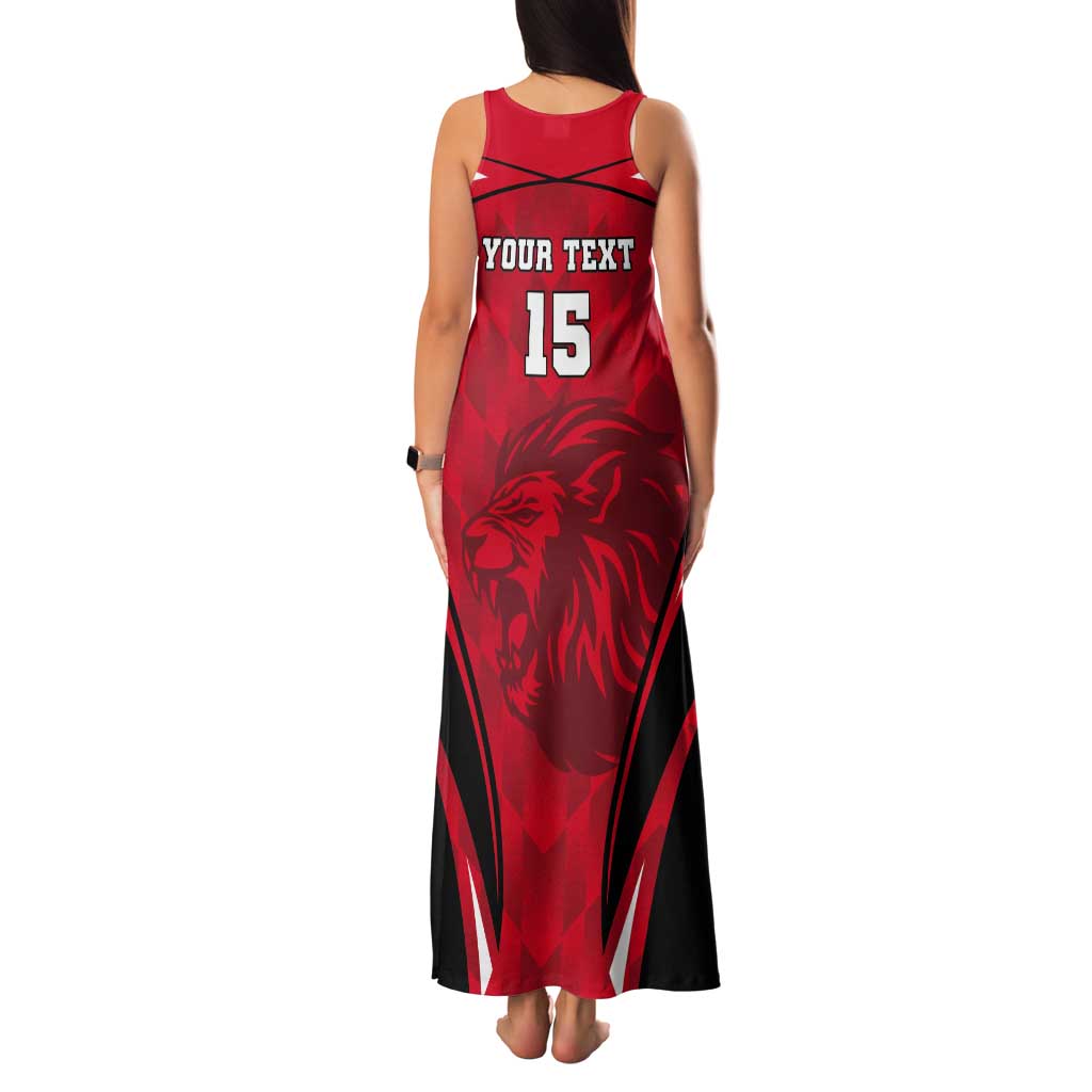 Custom Libya Football Tank Maxi Dress Go Fursan al-Mutawasit - Wonder Print Shop