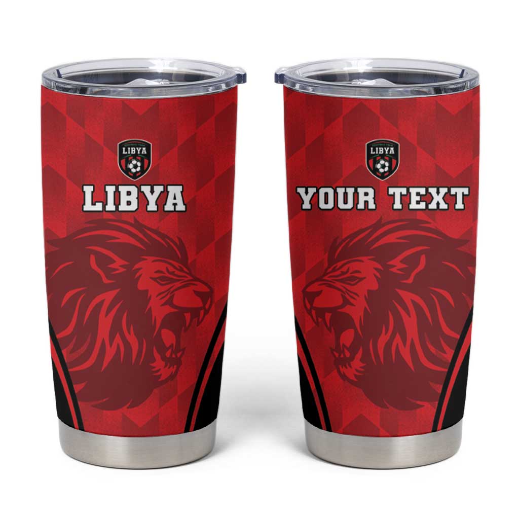 Custom Libya Football Tumbler Cup Go Fursan al-Mutawasit - Wonder Print Shop