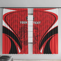 Custom Libya Football Window Curtain Go Fursan al-Mutawasit - Wonder Print Shop