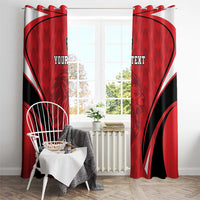 Custom Libya Football Window Curtain Go Fursan al-Mutawasit - Wonder Print Shop