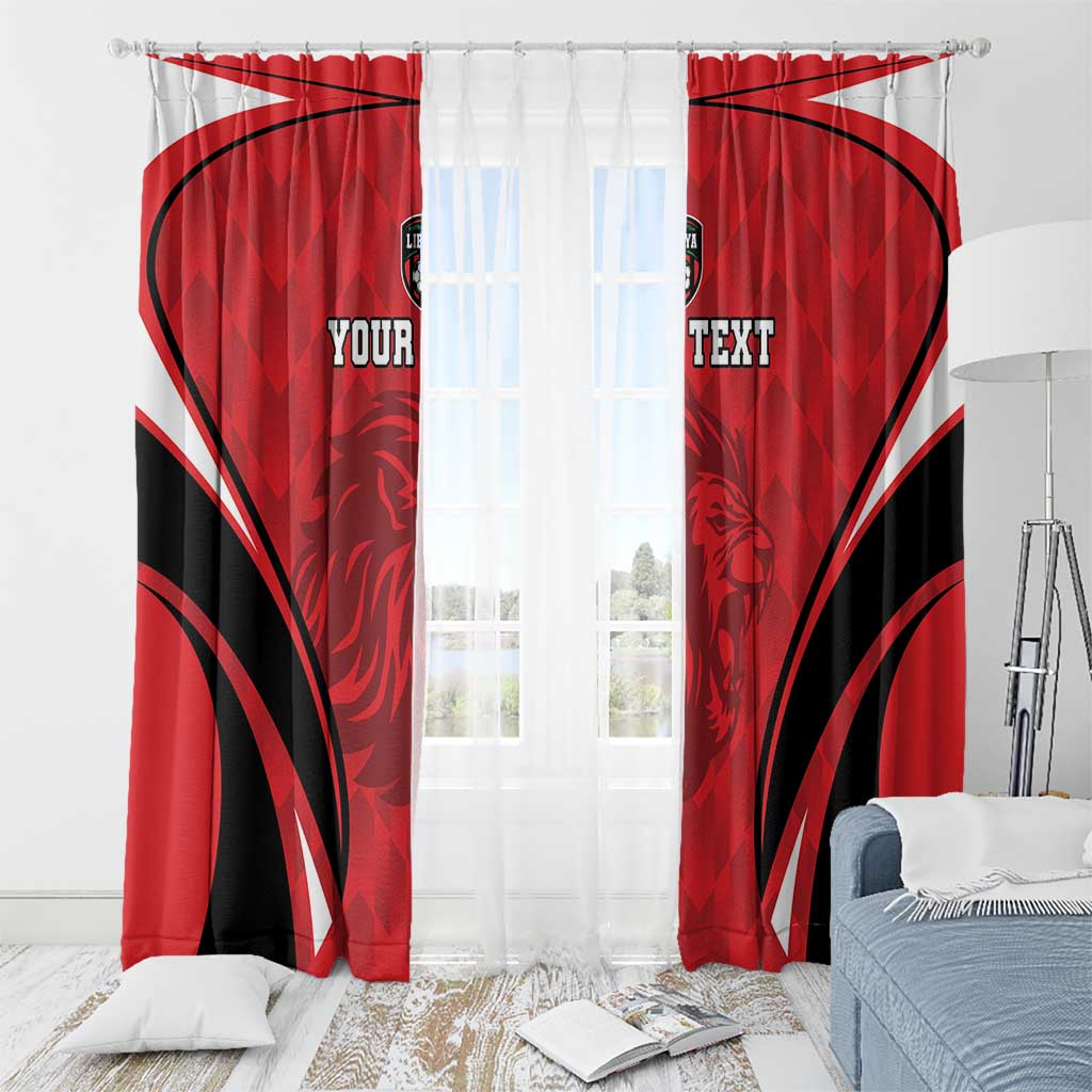 Custom Libya Football Window Curtain Go Fursan al-Mutawasit - Wonder Print Shop