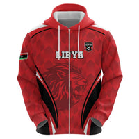 Custom Libya Football Zip Hoodie Go Fursan al-Mutawasit - Wonder Print Shop