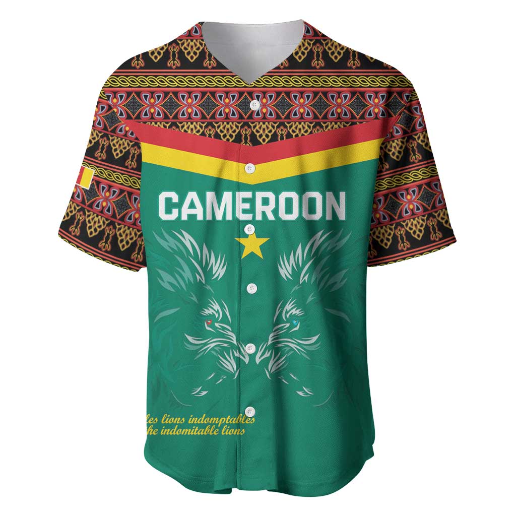 Custom Cameroon Football Baseball Jersey Go Champions - Toghu Pattern