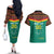 Custom Cameroon Football Couples Matching Off The Shoulder Long Sleeve Dress and Hawaiian Shirt Go Champions - Toghu Pattern