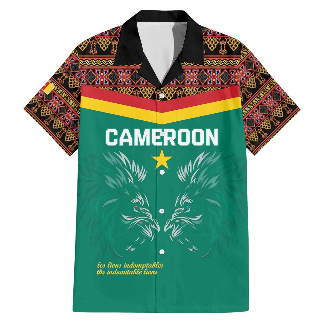 Custom Cameroon Football Family Matching Mermaid Dress and Hawaiian Shirt Go Champions - Toghu Pattern