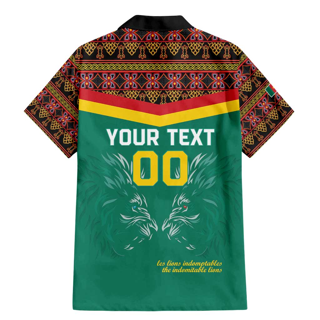 Custom Cameroon Football Family Matching Mermaid Dress and Hawaiian Shirt Go Champions - Toghu Pattern