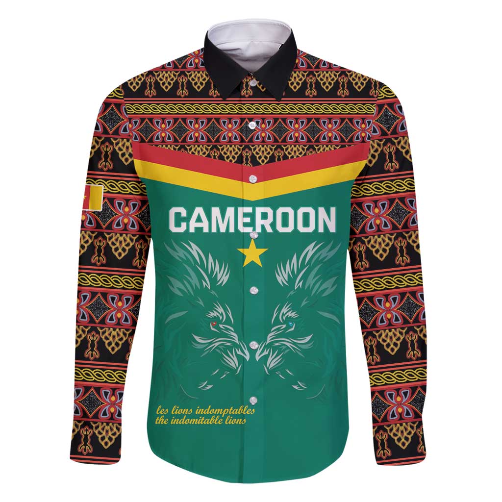 Custom Cameroon Football Family Matching Mermaid Dress and Hawaiian Shirt Go Champions - Toghu Pattern