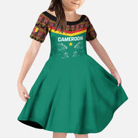 Custom Cameroon Football Family Matching Puletasi and Hawaiian Shirt Go Champions - Toghu Pattern
