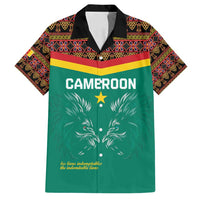 Custom Cameroon Football Family Matching Puletasi and Hawaiian Shirt Go Champions - Toghu Pattern
