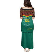 Custom Cameroon Football Family Matching Puletasi and Hawaiian Shirt Go Champions - Toghu Pattern