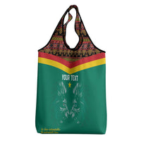 Custom Cameroon Football Grocery Bag Go Champions - Toghu Pattern