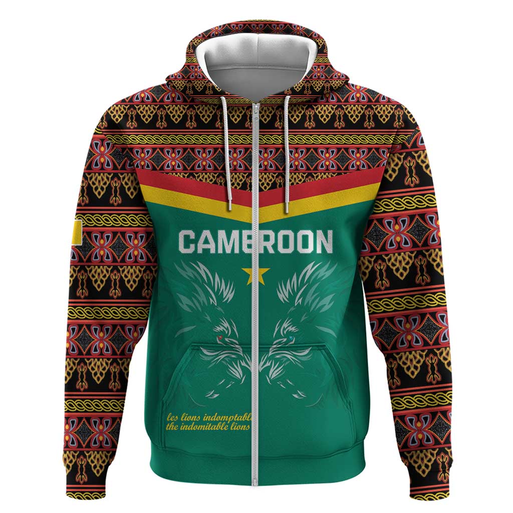 Custom Cameroon Football Hoodie Go Champions - Toghu Pattern