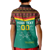 Custom Cameroon Football Kid Polo Shirt Go Champions - Toghu Pattern