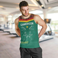 Custom Cameroon Football Men Tank Top Go Champions - Toghu Pattern