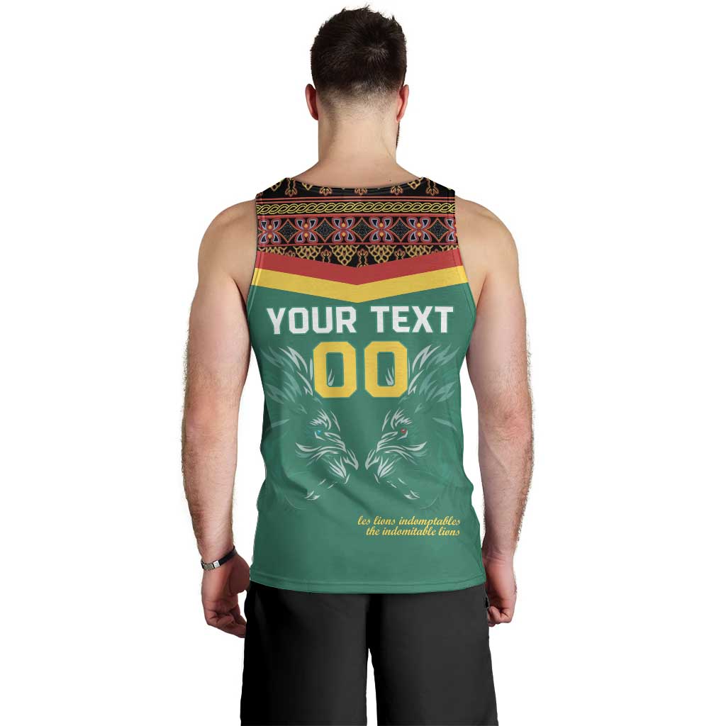 Custom Cameroon Football Men Tank Top Go Champions - Toghu Pattern