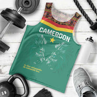 Custom Cameroon Football Men Tank Top Go Champions - Toghu Pattern