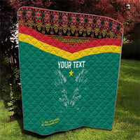 Custom Cameroon Football Quilt Go Champions - Toghu Pattern