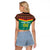 Custom Cameroon Football Raglan Cropped T Shirt Go Champions - Toghu Pattern