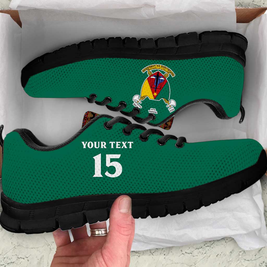 Custom Cameroon Football Sneakers Go Champions - Toghu Pattern