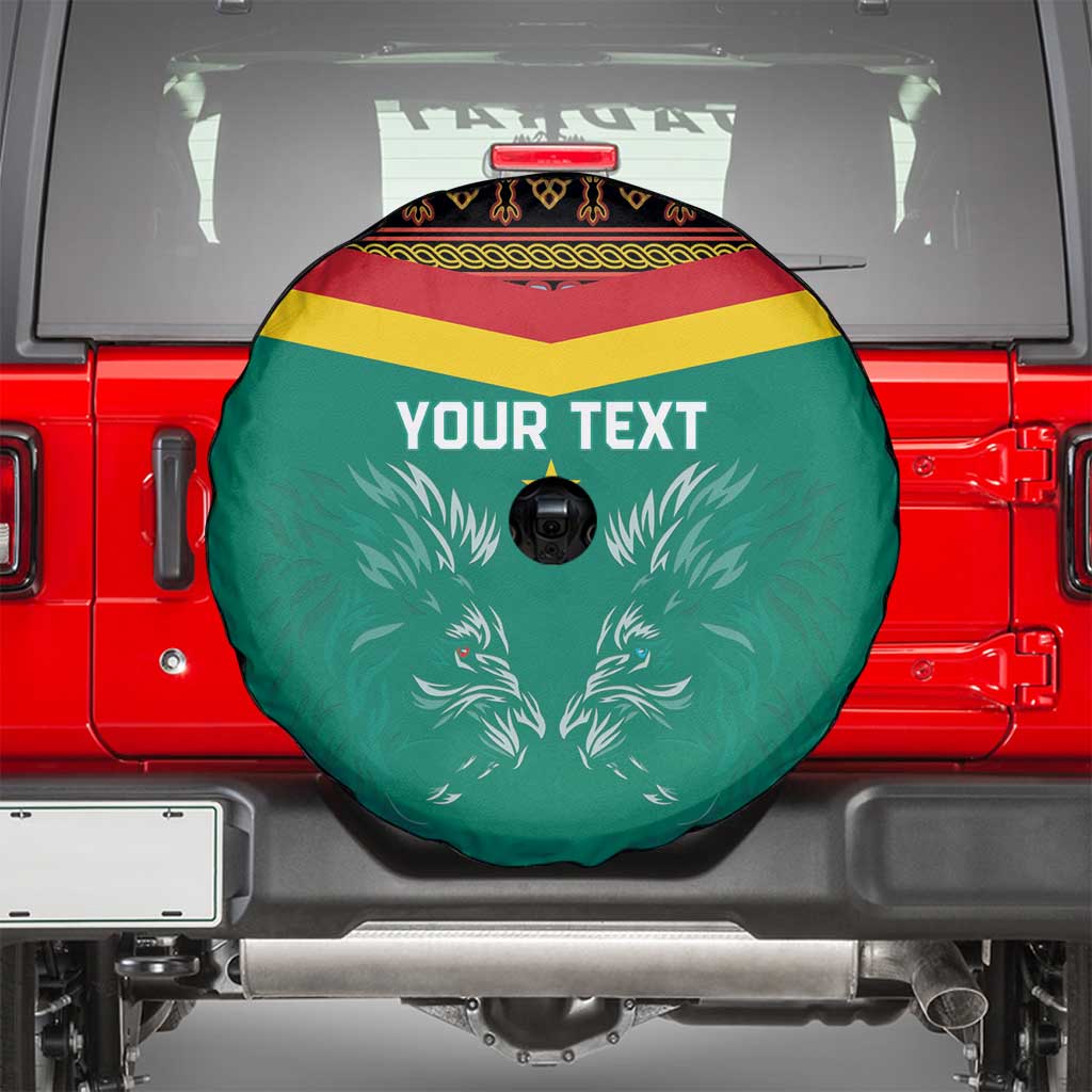 Custom Cameroon Football Spare Tire Cover Go Champions - Toghu Pattern
