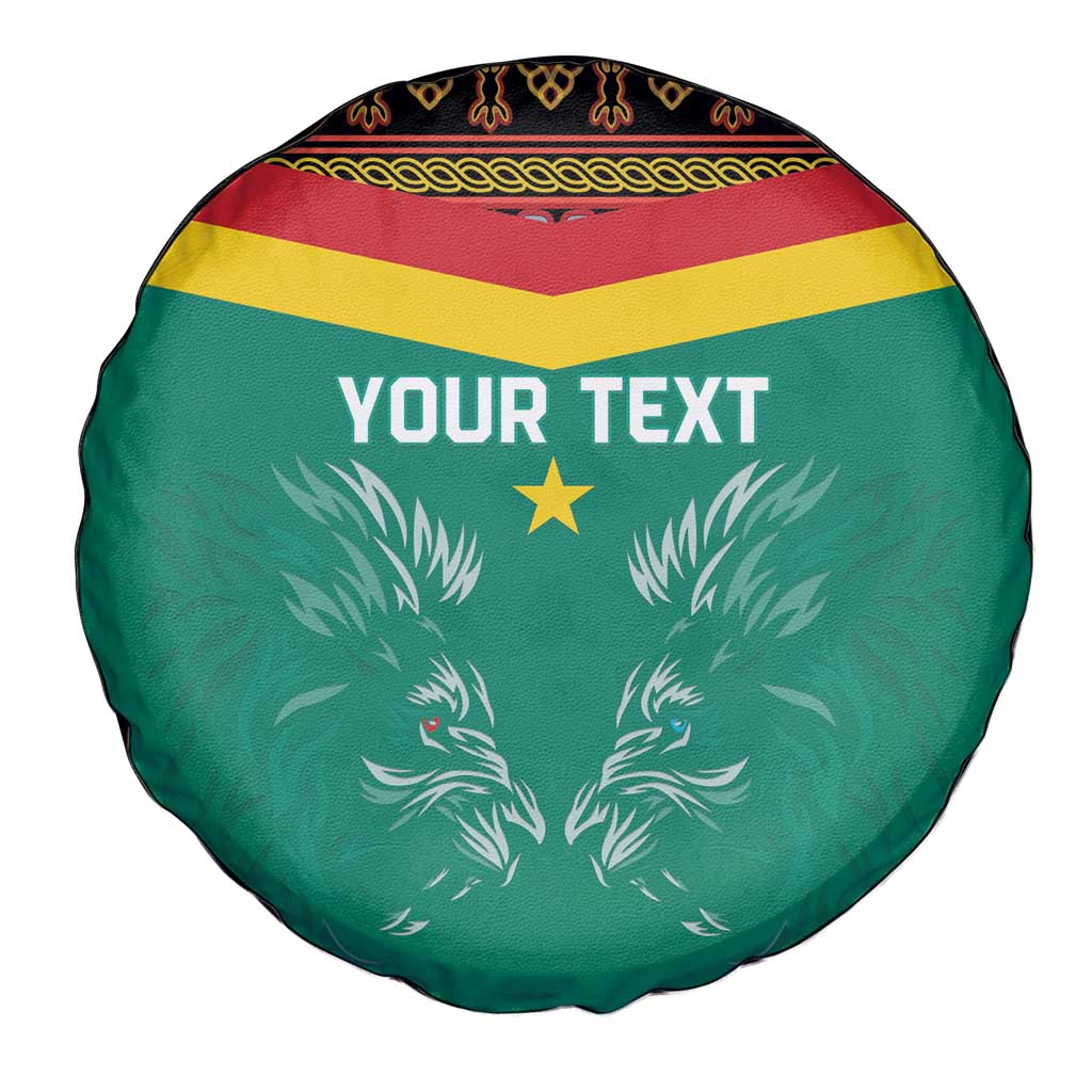 Custom Cameroon Football Spare Tire Cover Go Champions - Toghu Pattern