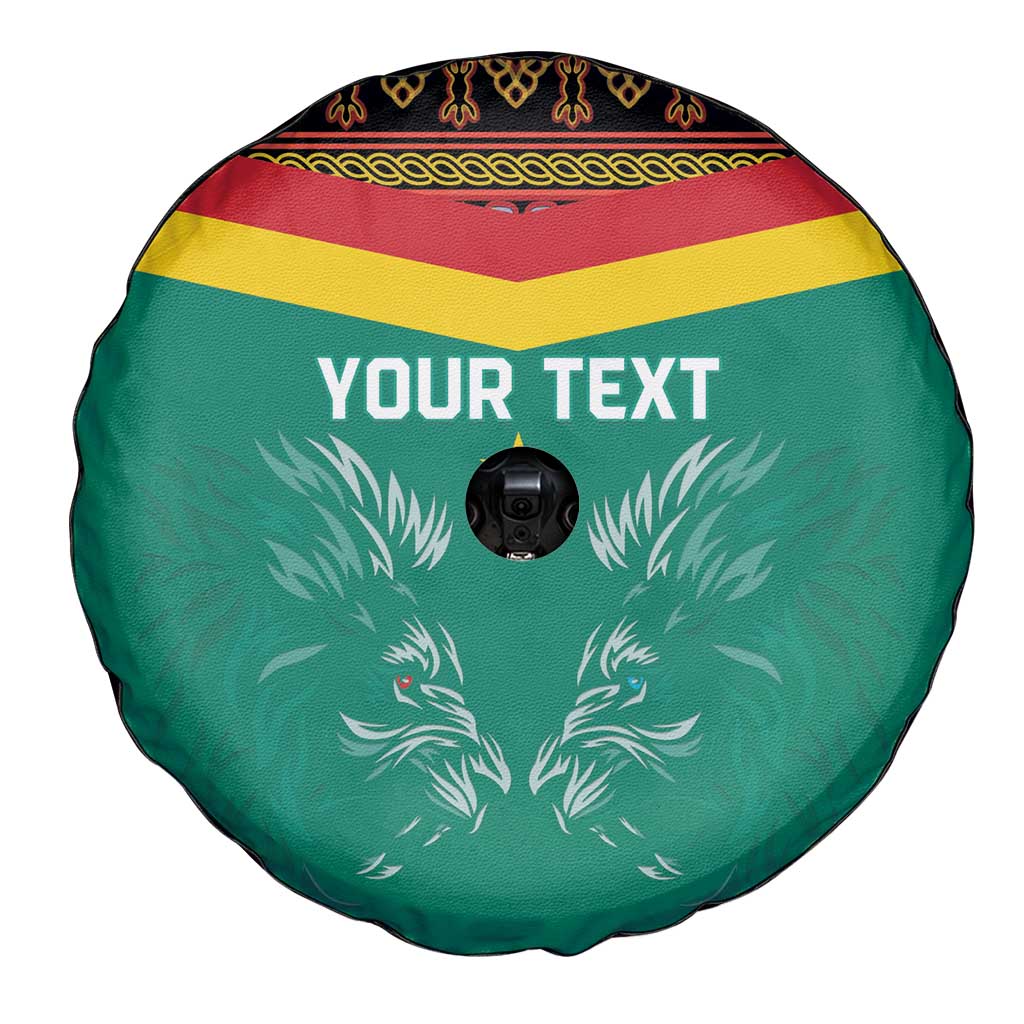 Custom Cameroon Football Spare Tire Cover Go Champions - Toghu Pattern