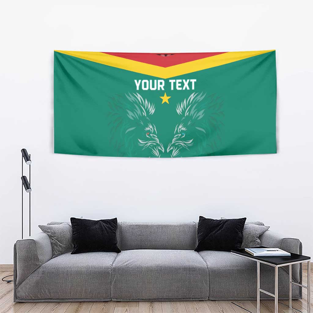 Custom Cameroon Football Tapestry Go Champions - Toghu Pattern