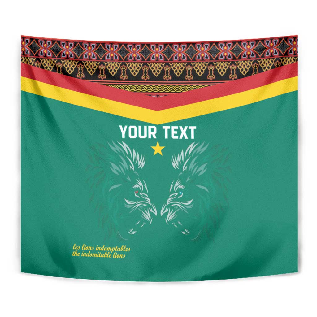 Custom Cameroon Football Tapestry Go Champions - Toghu Pattern