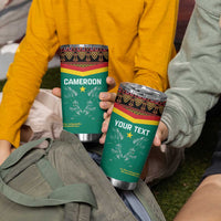 Custom Cameroon Football Tumbler Cup Go Champions - Toghu Pattern