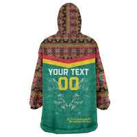 Custom Cameroon Football Wearable Blanket Hoodie Go Champions - Toghu Pattern