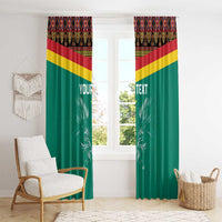 Custom Cameroon Football Window Curtain Go Champions - Toghu Pattern