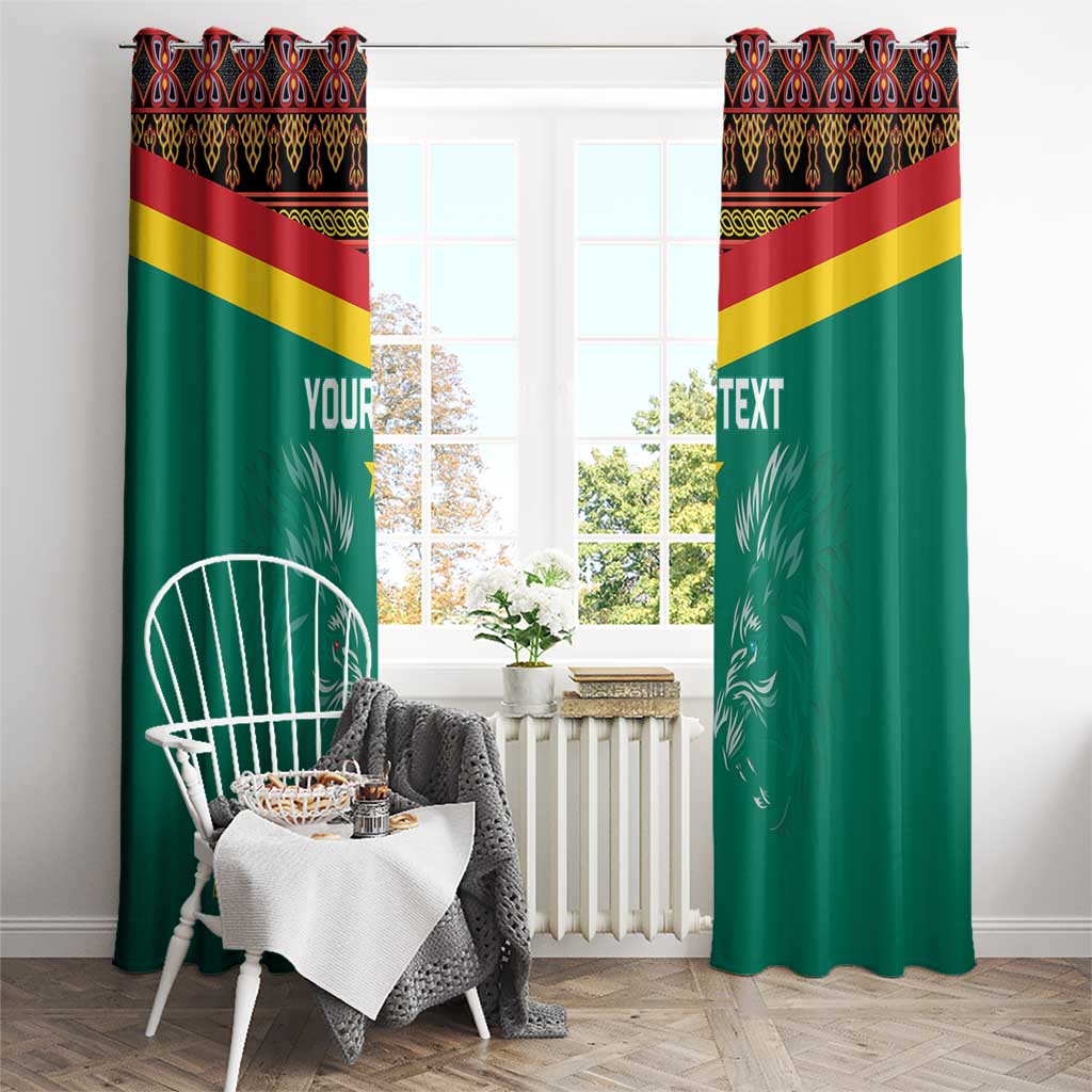 Custom Cameroon Football Window Curtain Go Champions - Toghu Pattern