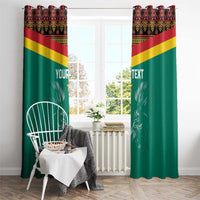 Custom Cameroon Football Window Curtain Go Champions - Toghu Pattern