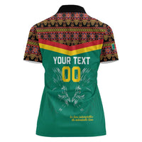 Custom Cameroon Football Women Polo Shirt Go Champions - Toghu Pattern