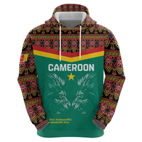 Custom Cameroon Football Zip Hoodie Go Champions - Toghu Pattern