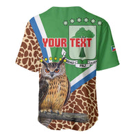 Personalised Equatorial Guinea Baseball Jersey Bubo Poensis Mix Giraffe Pattern
