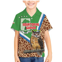 Personalised Equatorial Guinea Family Matching Mermaid Dress and Hawaiian Shirt Bubo Poensis Mix Giraffe Pattern