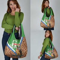 Personalised Equatorial Guinea Grocery Bag Bubo Poensis Mix Giraffe Pattern