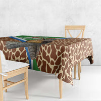 Personalised Equatorial Guinea Tablecloth Bubo Poensis Mix Giraffe Pattern