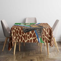 Personalised Equatorial Guinea Tablecloth Bubo Poensis Mix Giraffe Pattern