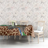 Personalised Equatorial Guinea Tablecloth Bubo Poensis Mix Giraffe Pattern