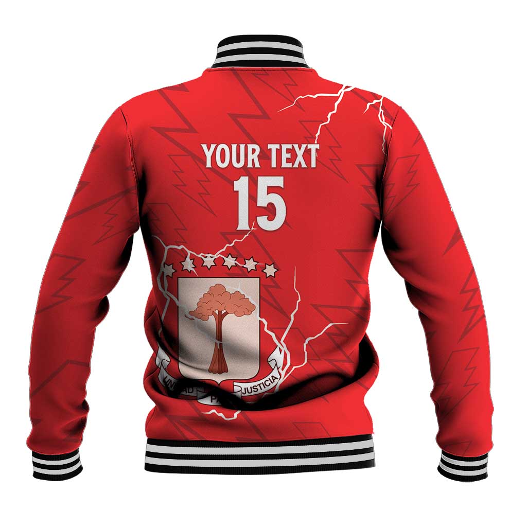 Custom Equatorial Guinea Football Baseball Jacket Allez Nzalang Nacional - Red Version