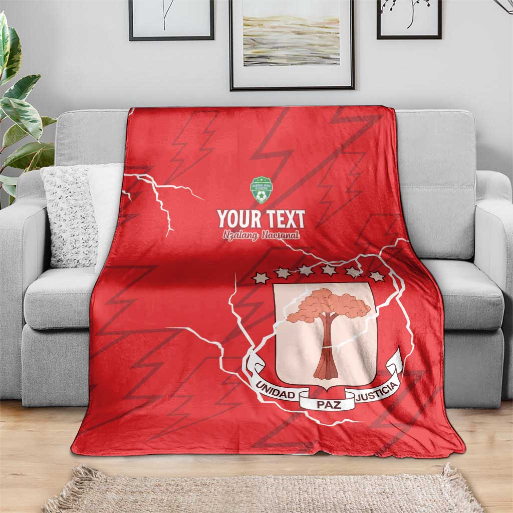 Custom Equatorial Guinea Football Blanket Allez Nzalang Nacional - Red Version