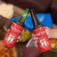 Custom Equatorial Guinea Football 4 in 1 Can Cooler Tumbler Allez Nzalang Nacional - Red Version