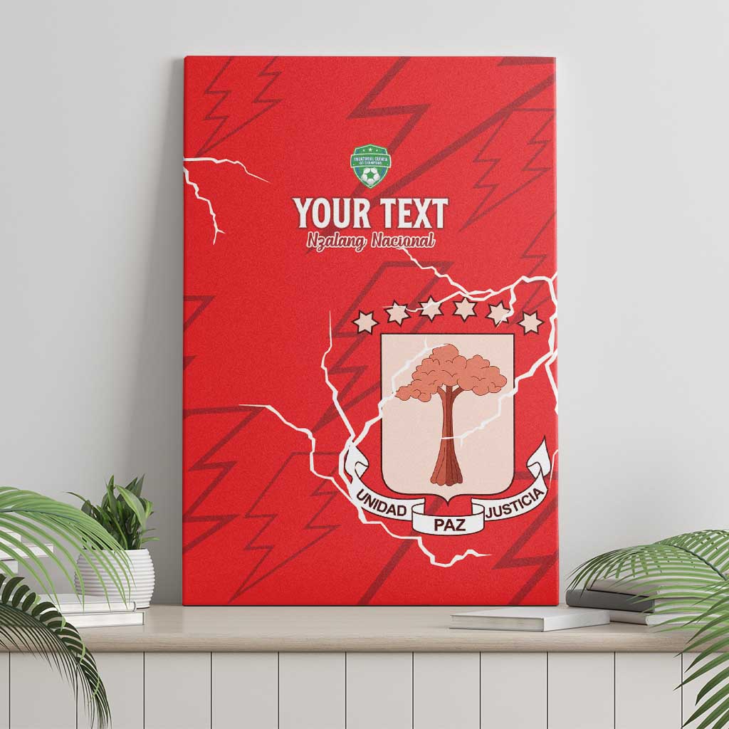 Custom Equatorial Guinea Football Canvas Wall Art Allez Nzalang Nacional - Red Version
