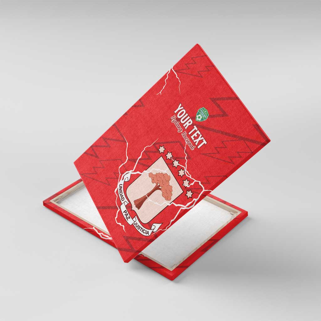 Custom Equatorial Guinea Football Canvas Wall Art Allez Nzalang Nacional - Red Version