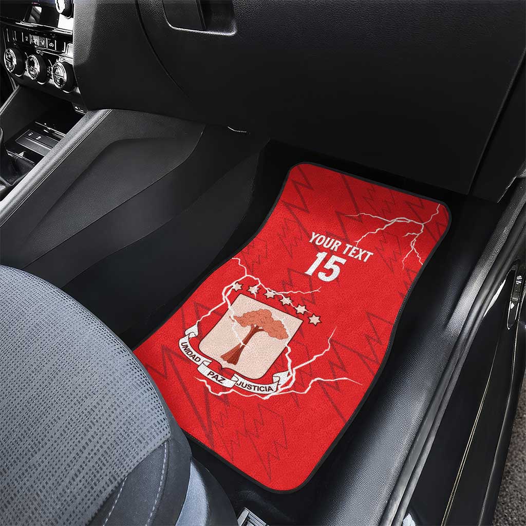 Custom Equatorial Guinea Football Car Mats Allez Nzalang Nacional - Red Version