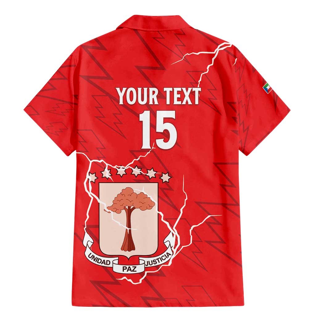 Custom Equatorial Guinea Football Family Matching Mermaid Dress and Hawaiian Shirt Allez Nzalang Nacional - Red Version