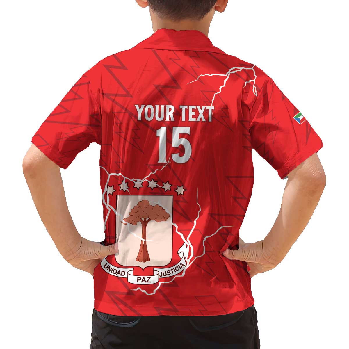 Custom Equatorial Guinea Football Family Matching Off The Shoulder Long Sleeve Dress and Hawaiian Shirt Allez Nzalang Nacional - Red Version