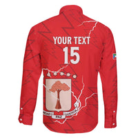 Custom Equatorial Guinea Football Family Matching Off The Shoulder Long Sleeve Dress and Hawaiian Shirt Allez Nzalang Nacional - Red Version